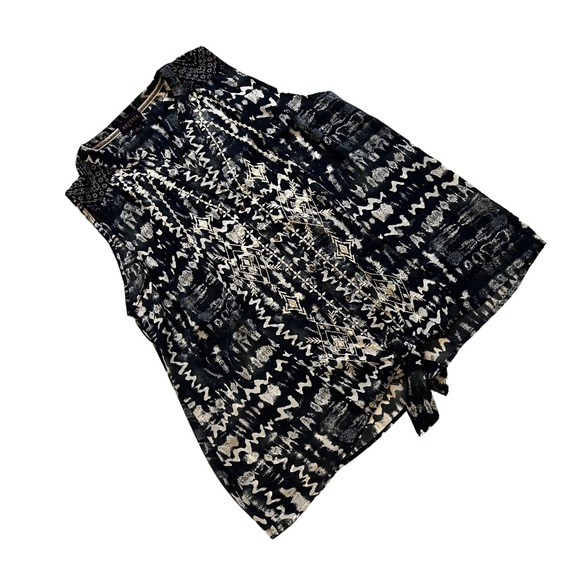 Artesia V-Neck Sleeveless Tie Front Top, Sz L - Picture 9 of 12